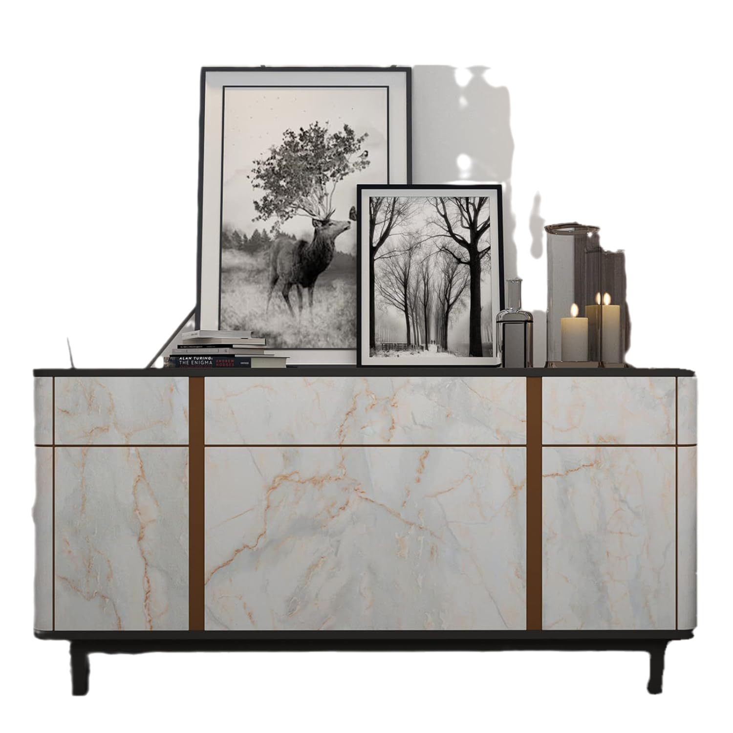 Thickened Blue Gold Marble Renovation Countertop Decorative Waterproof Peel And Stick Granite Wallpaper_voghion.com