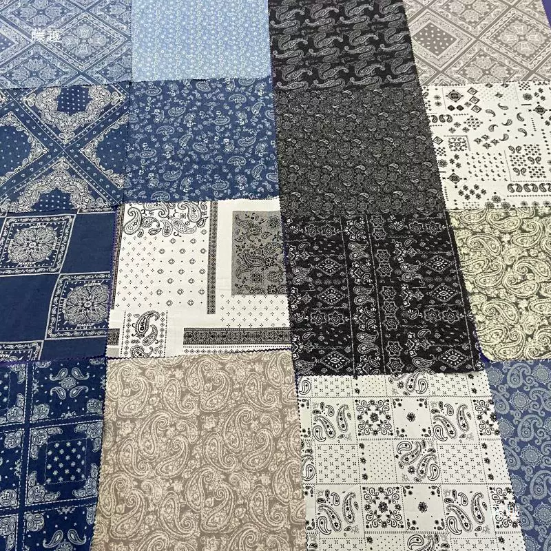 Denim patchwork group operation transformation student fabric handmade DIY print head design fabric patch patch small block