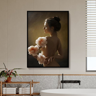 Ringer impression beauty hanging painting hotel bathroom waterproof bedroom bedside mural hotel toilet toilet bathroom