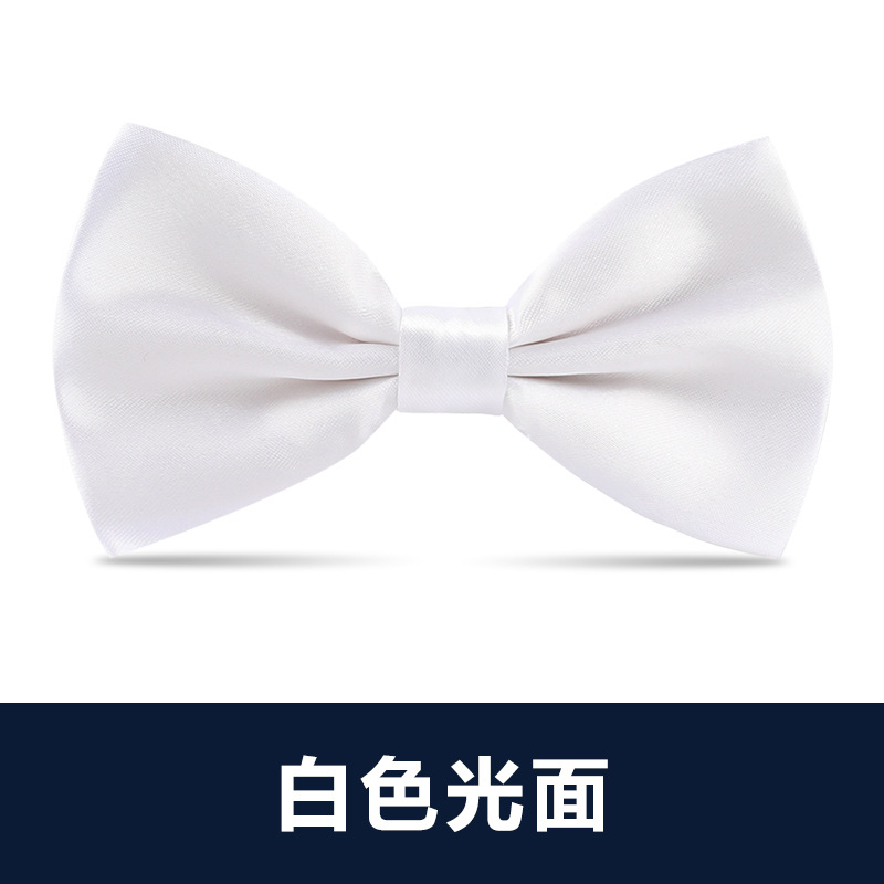 ↬↬↬흰색 광택 나비넥타이