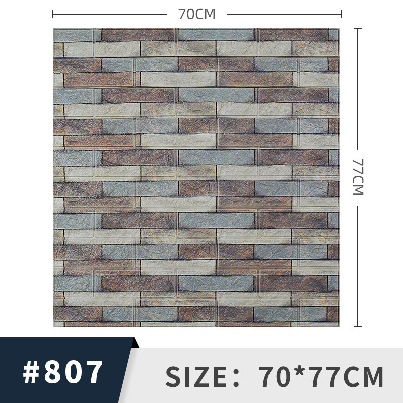 Papel pintado autoadhesivo 3D pegatinas de pared al por mayor de espuma de ladrillo pegatinas decorativas retro de moda papel tapiz de fondo