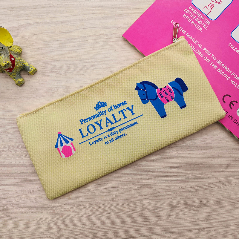 Bolsa de lápiz creativa de caricatura coreana encantadora bolsa de cambio de cremallera de Oxford bolsas de papelería bolsas de lápiz de papelería