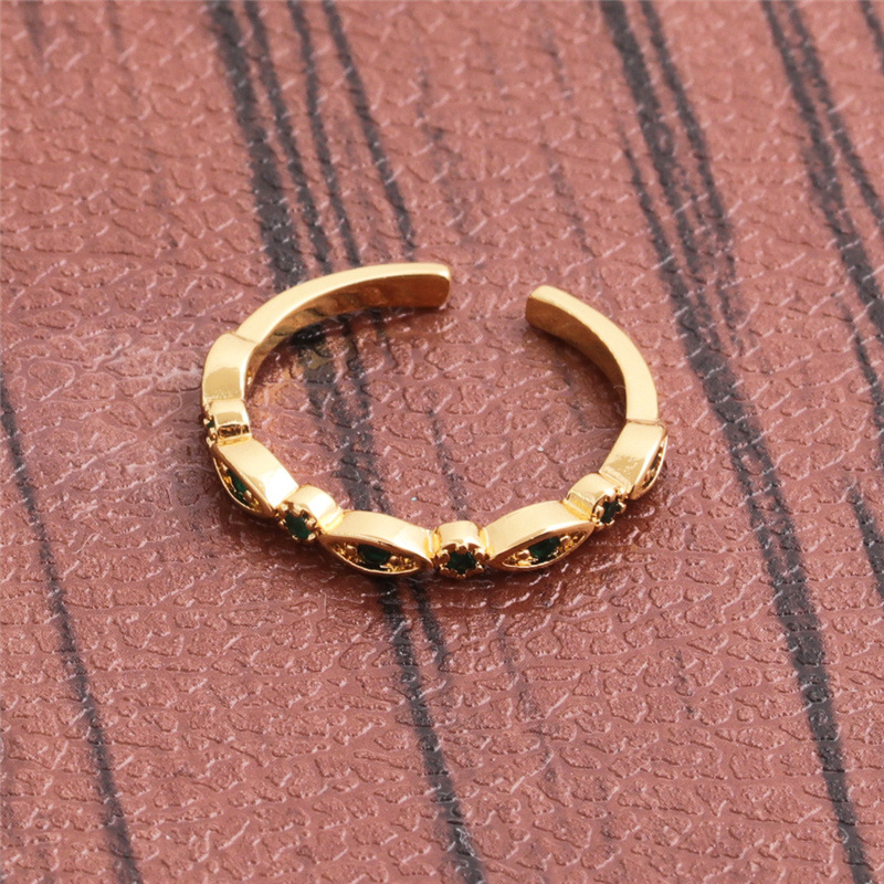 fashion gold-plated copper two-handed open ring