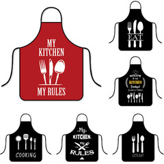 Factory direct sales cross-border advertising apron with logo printing waterproof apron barbecue restaurant kitchen workwear wholesale