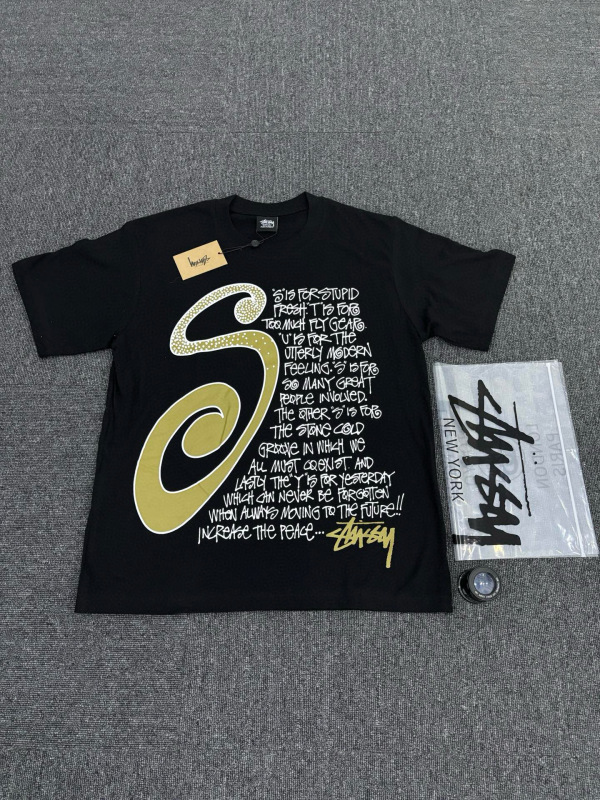 夏スティス スティス 2025 新しいメンズとレディース半袖 Tシャツメンズルーズヘビーウェイト高品質 Tシャツプリント|undefined
