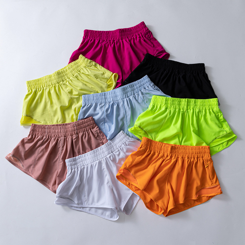Cross-border Hotty Hot Women's Low Waist Shorts Women's Yoga Sports Running Mesh Reflective Strip
