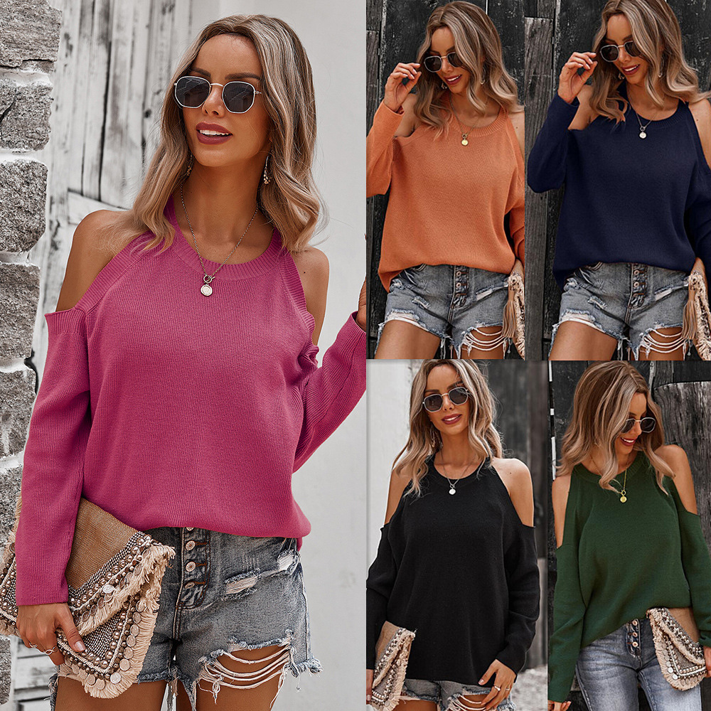 suéteres de mujer de color puro nihaostyles ropa al por mayor NSDY73912