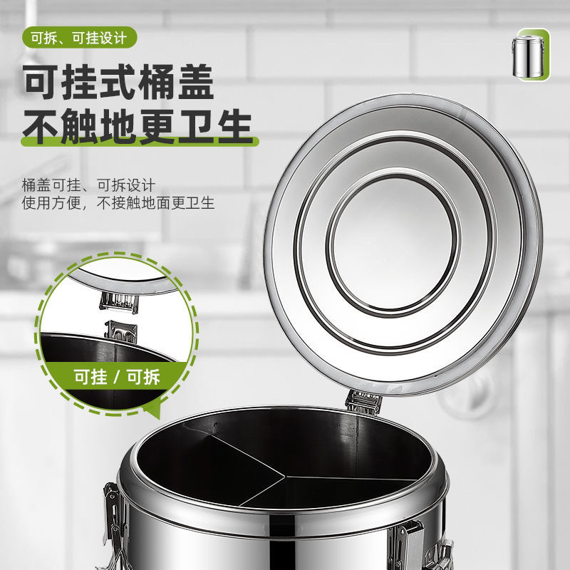 barril de acero inoxidable barril de aislamiento térmico barril de arroz grueso barril comercial de gran capacidad barril de sopa de té de leche de cafeteria leche de soja helada