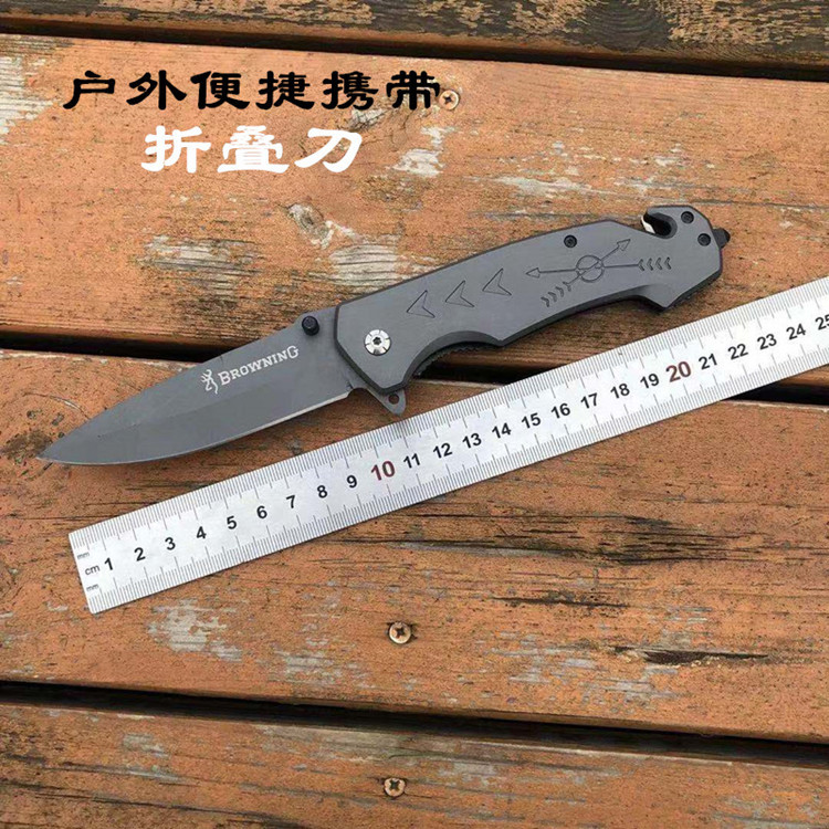 厂家直供不锈钢折叠刀 户外多用途防身刀 野外便携锋利钓鱼小刀
