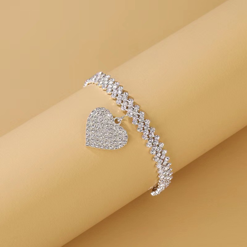 Anklet Classification Date Occasion Wholesale Jewelry Sexy Heart Shape Alloy Rhinestones Anklet