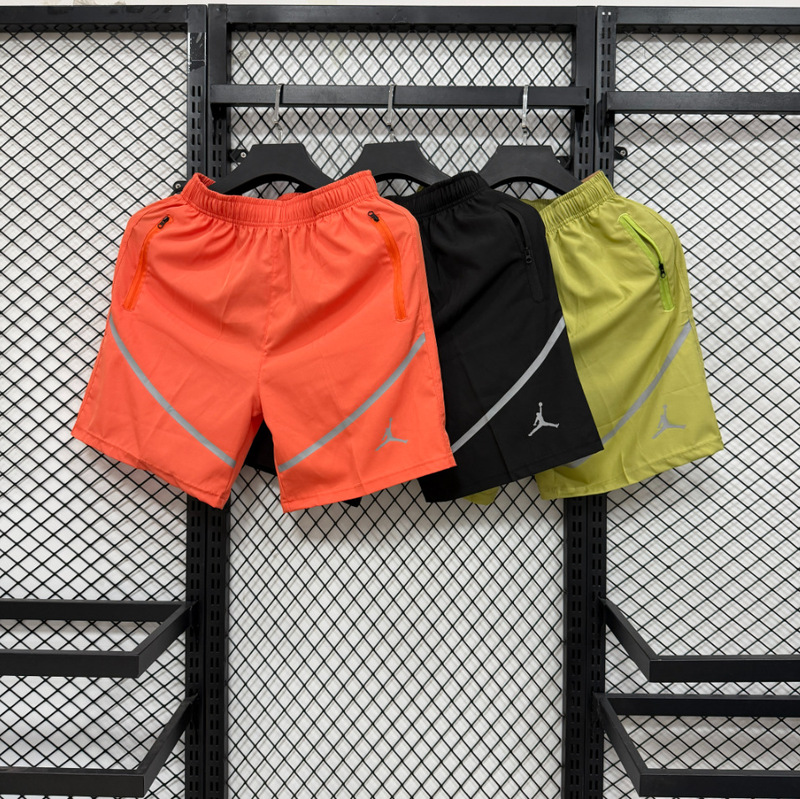 Trendy Brand Cross-Border Quick-Dry Sports Shorts for Men, Night Running Five-Point Shorts, Ice Silk Lightweight Breathable Fitness Casual Beach Shorts