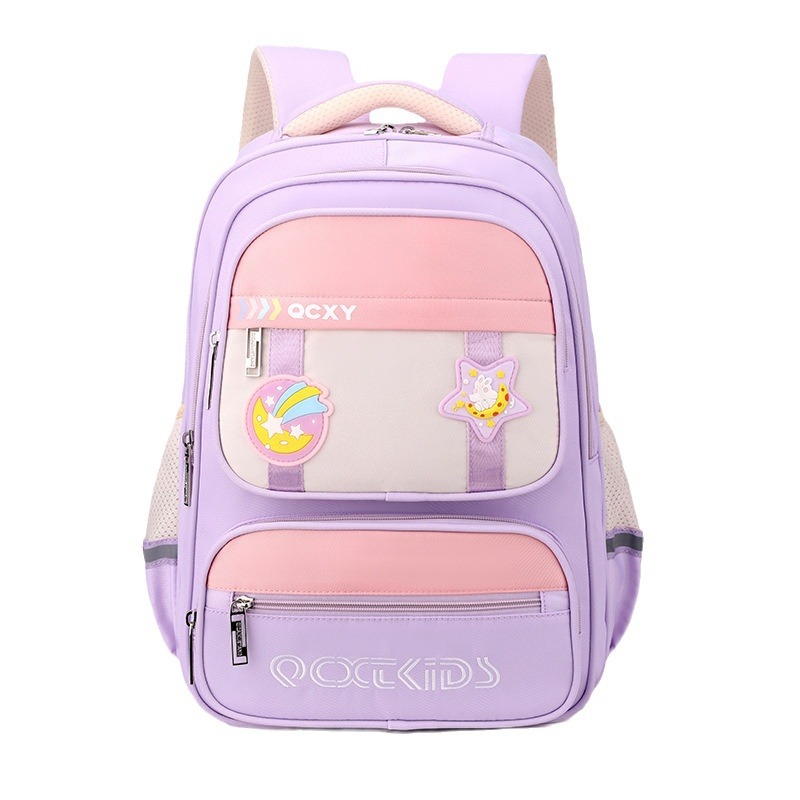 Nuevo estilo de escuela primaria, reducción de la carga ligera, reducción de la carga, protección de la columna, mochila para niños de gran capacidad para niñas, grado 3-6