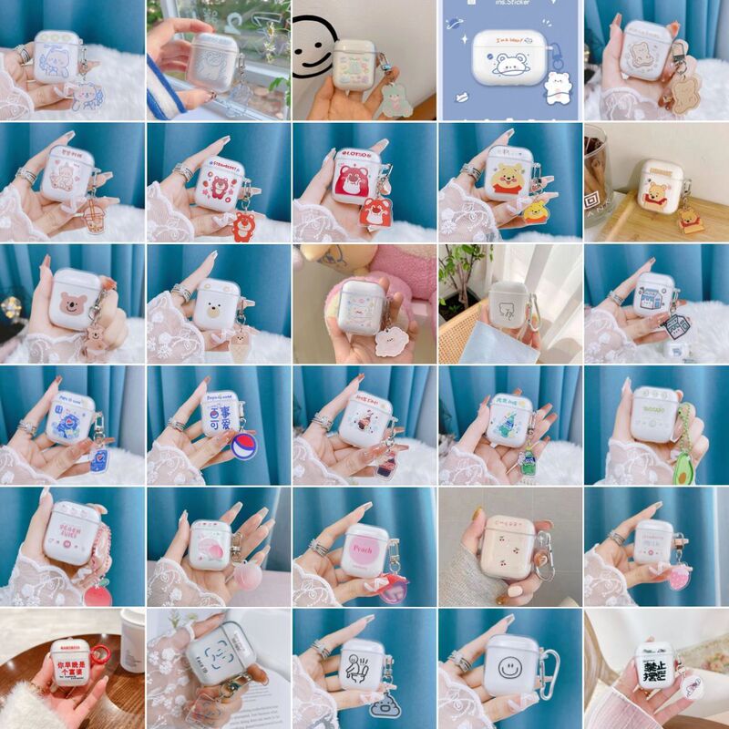 Cute Pacha Dog Apple 2Nd Generation Headphone Protective Cover Suitable for AirPods Pro Headphone Shell Soft Shell Transparent Cartoon