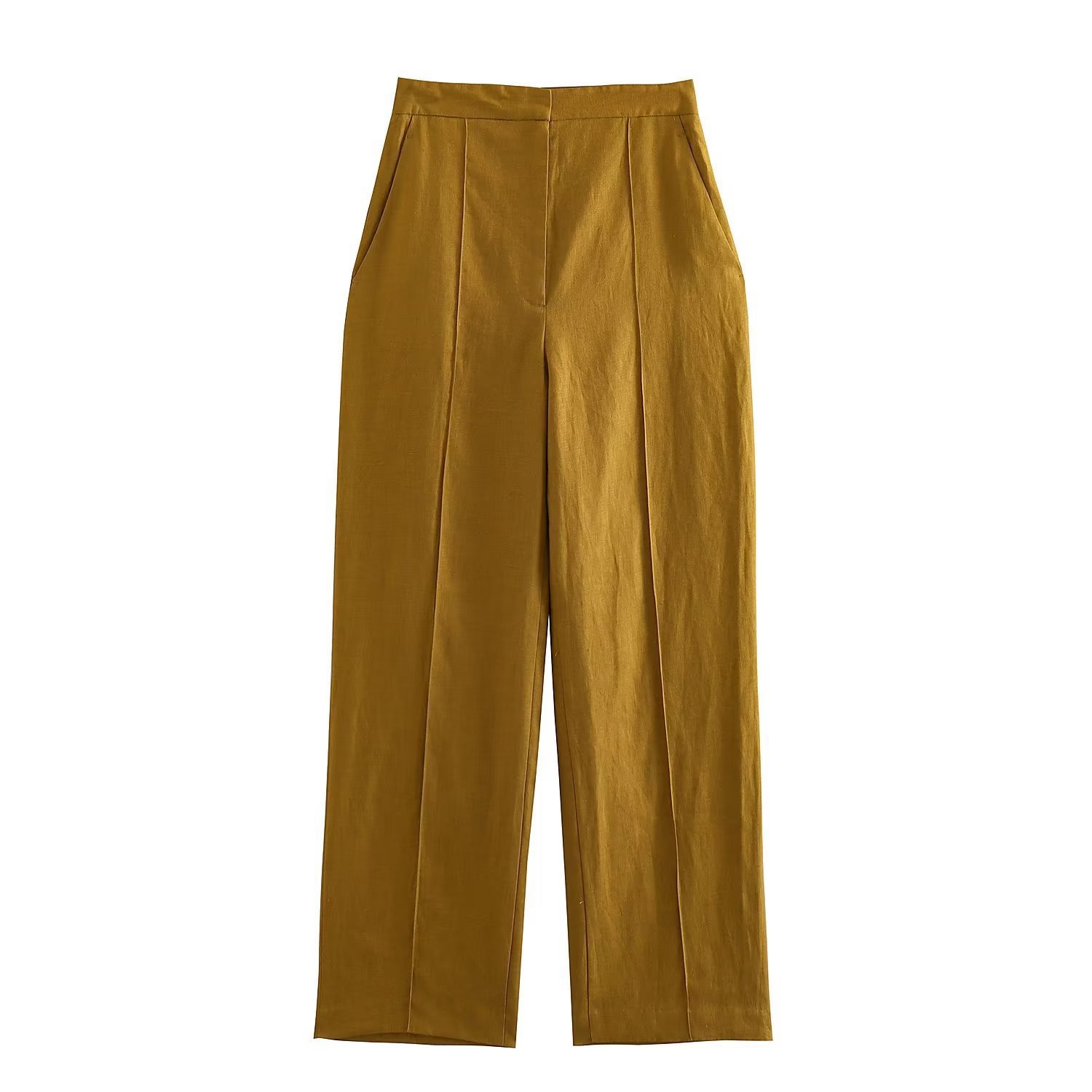 Women's Clothing new women's vest double breasted fashion top + straight pants casual suit set_voghion.com