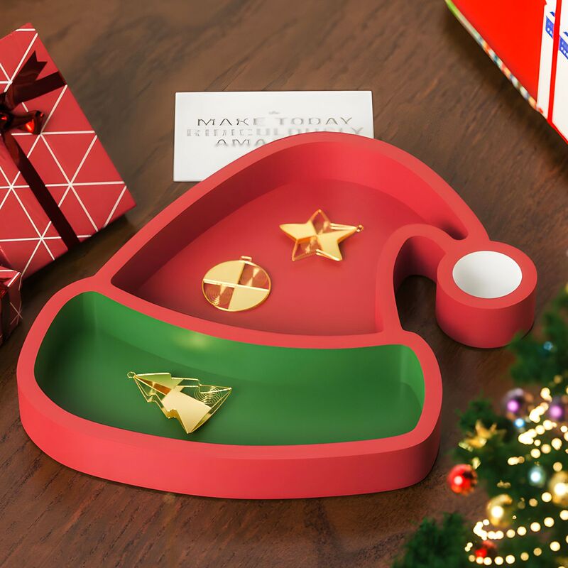自慢 DIY 接着剤モールドクリスマス帽子トレイ装飾品石膏収納ボックスシリコーンモールド|undefined