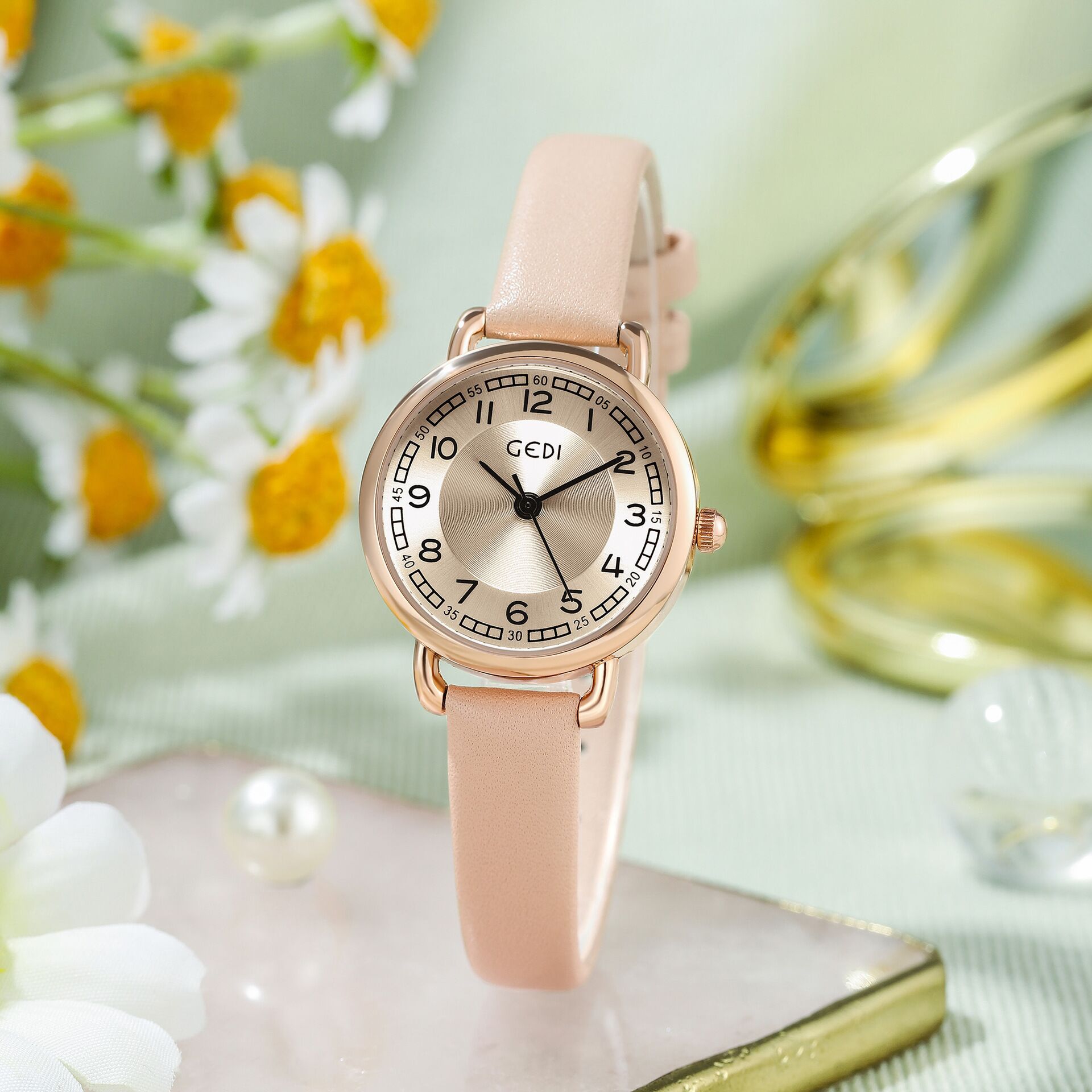 Dameur quartz minimalistisk urskive elegant mode tilbehør_voghion.com