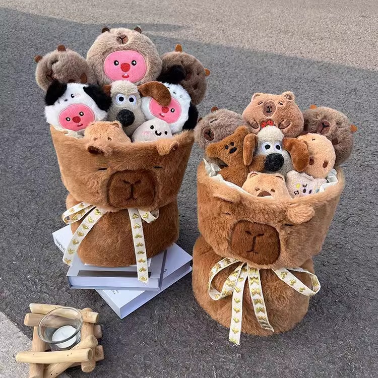 創意カピバラ人形の花束彼女の誕生日プレゼントネットは友達の親友の子供にプレゼントします。|undefined