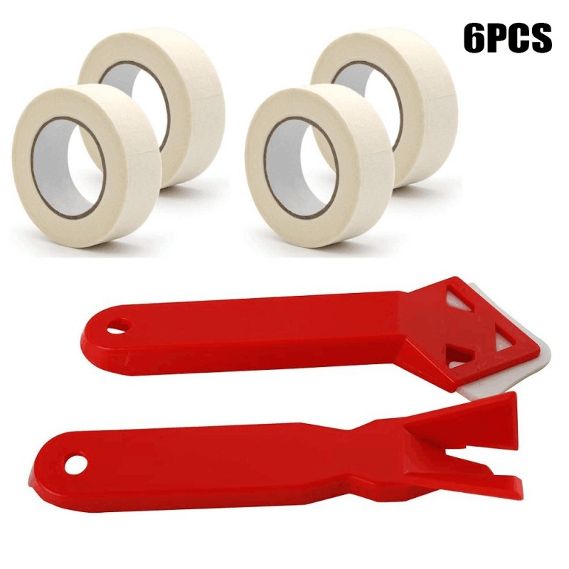 6件套美缝工具填缝刮板铲刀修整密封胶布浴室厨房地板缝