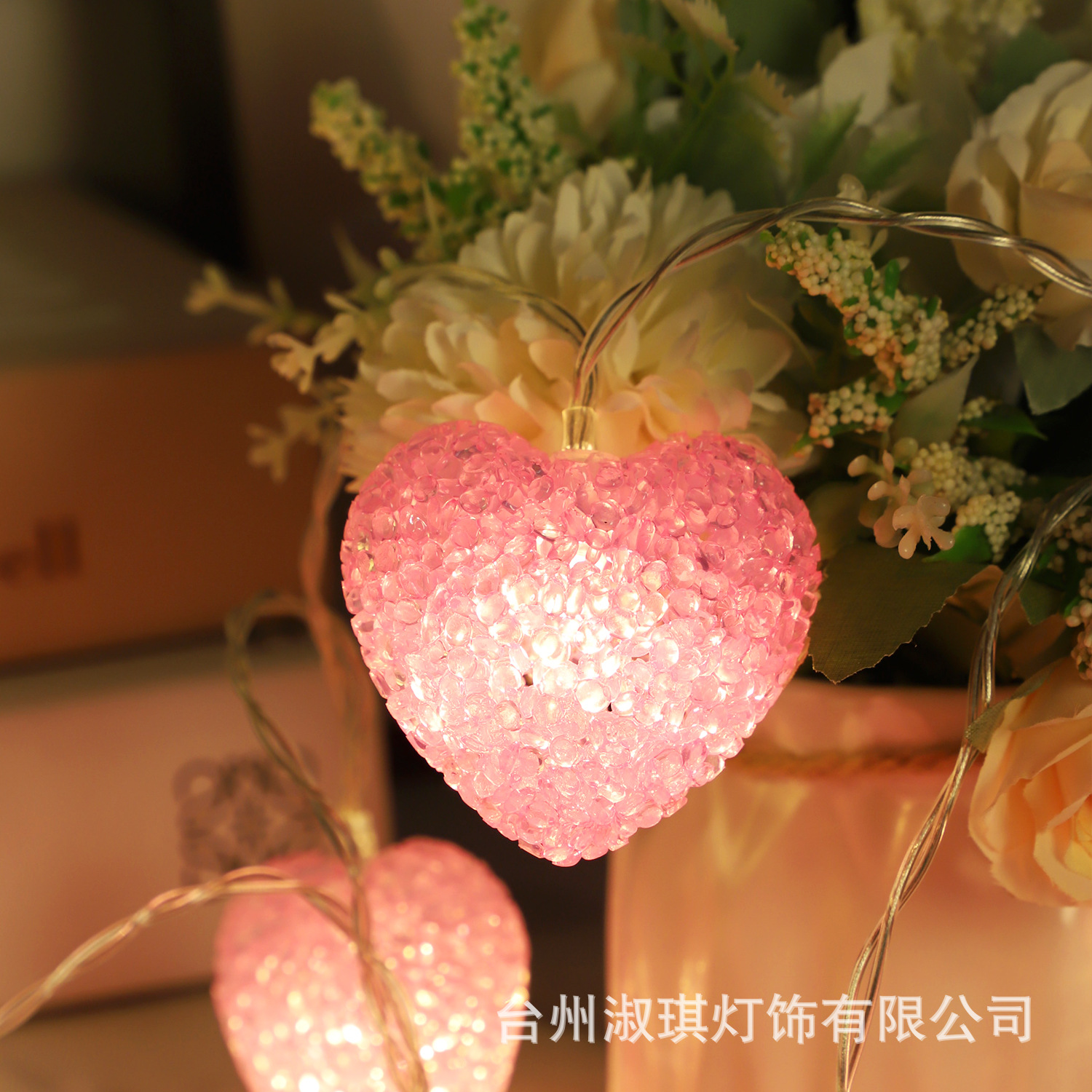 LED Rosa Día de San Valentín tridimensional amor batería Cadena de luz tronco propuesta confesión romántica decoración de vacaciones Cadena de luz