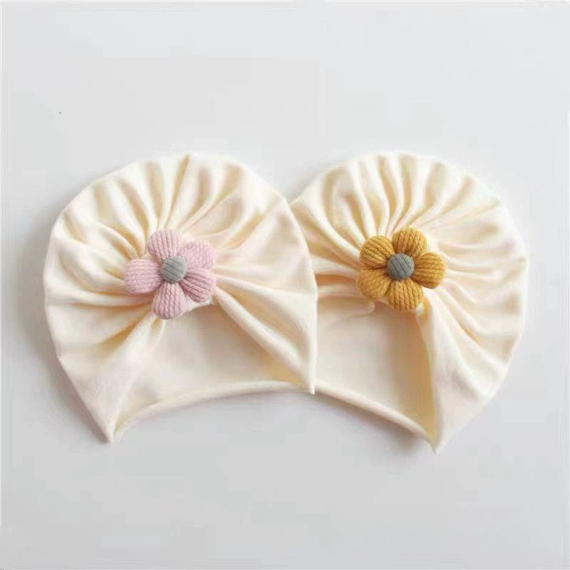 Детская шапка категории A для новорожденных 0-12 месяцев, защитная шапка для новорожденных, летняя шапка, весенне-летняя хлопковая шапка с маленьким цветком для плода, детская шапка