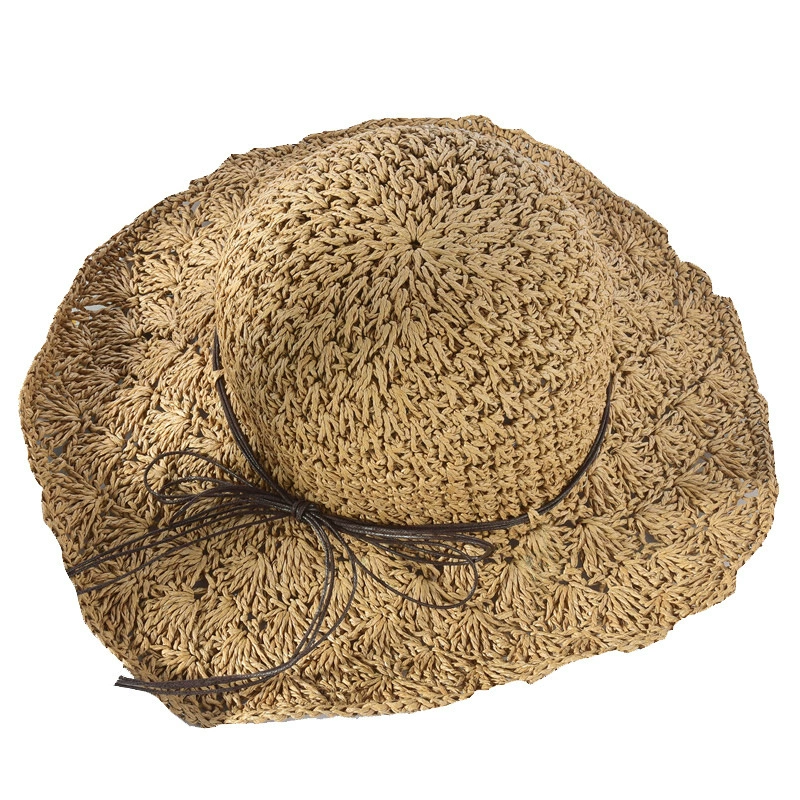 2020 new summer Lafite Straw Hat Female Freshy Fresh Sun Hat is a hollowed out of the beach hat