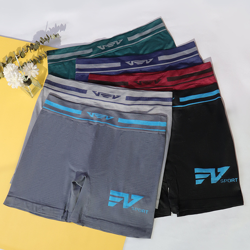 Ropa interior bóxer para hombre MEN de comercio exterior, cintura media sin costuras, talla única, ropa interior para adultos transpirable elástica de poliéster S/M/L