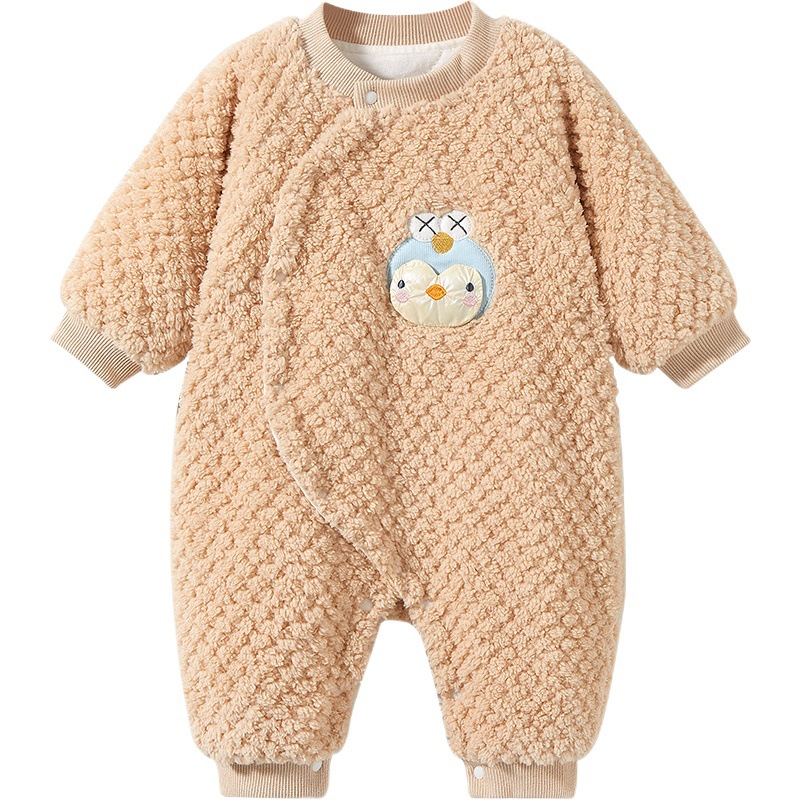 Mono del bebé otoño y el invierno recién nacido de los hombres y las mujeres delgadas acolchado ropa invierno cálido traje mameluco ropa bebé