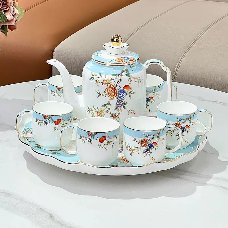 Чайный набор легкий и экстравагантный высококачественный фарфоровый чайник чайная чашка с водой для домашнего отдыха