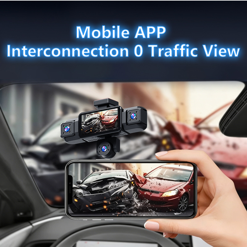 W19-5 lens dash cam, 3.16-inch 1080P HD night vision, five-channel recording, factory-installed camera, 360-degree panoramic view