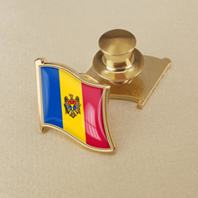 摩尔多瓦国旗水晶滴胶徽章胸针世界各国旗帜胸章