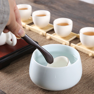 Wholesale bamboo wood tea clip ebony clip household washing cup clip multi-purpose tweezers tea ceremony six gentlemen accessories tea tray