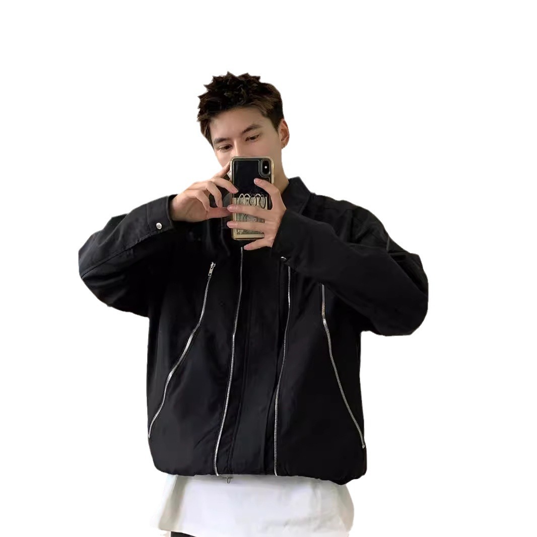 Versión coreana de la marca de moda estadounidense de moda 2024 chaqueta de diseño de alta costura irregular chaqueta de diseño de nicho