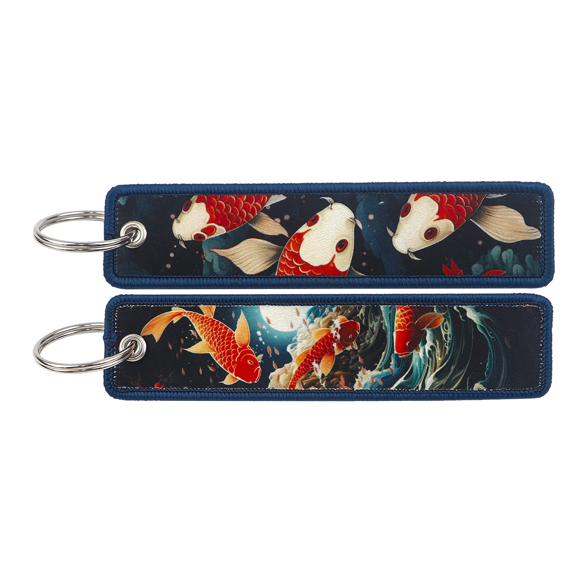 日本式の波の荷印の鍵は錦鯉の掛け物の国風の仙鶴の学生の証明書を掛けて布芸のキーホルダーの部品を飾ります。