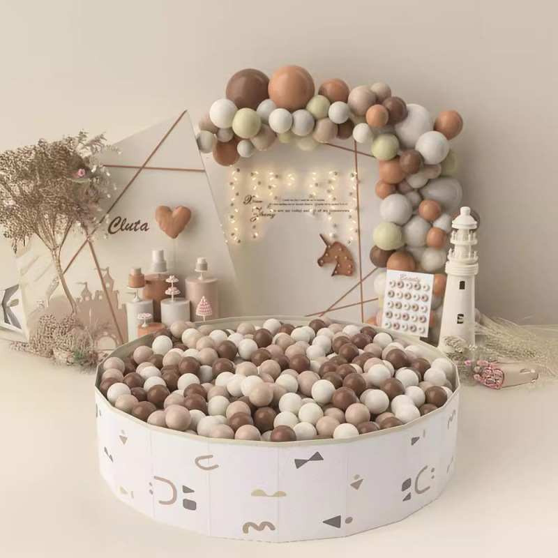 Baby Ocean Ball Pool, No Inflation, No Installation, Foldable Macaron, Household Non-Toxic Indoor Thickened, No Moisture Swimming