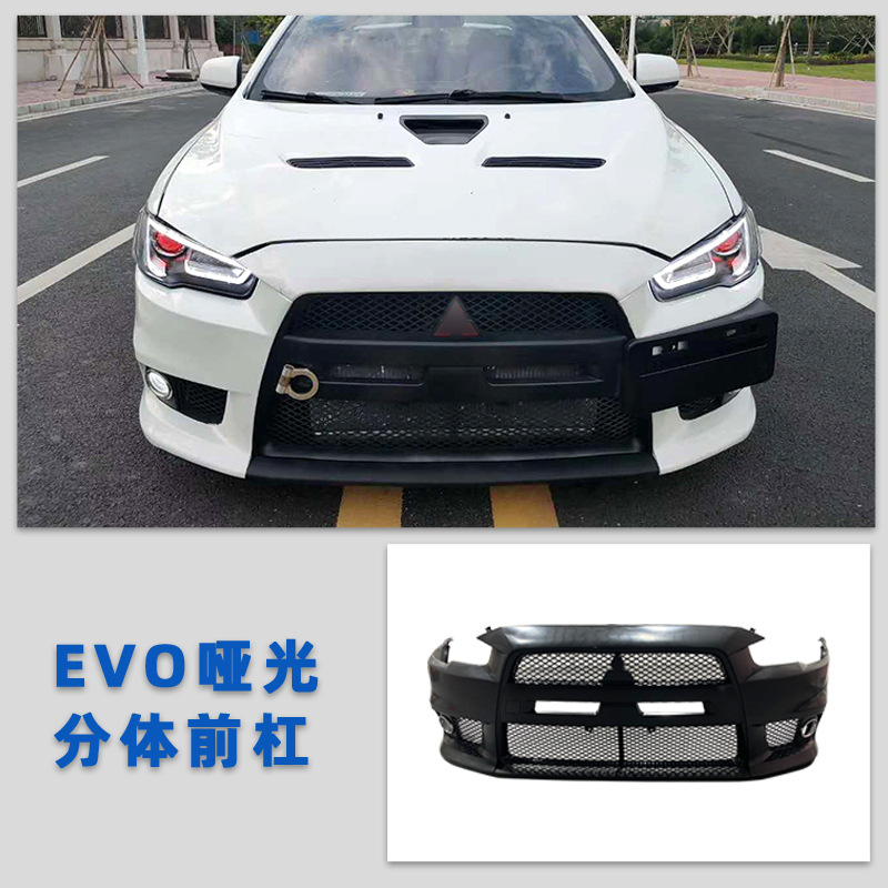 Other Body Kit Front Bumper for Mitsubishi Lancer EX (Big Surrounded) - kit-evo-matte-split-front-bumper