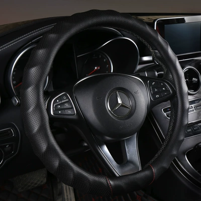 New Car Steering Wheel Cover Summer Perforated Breathable Hand-Shaped Anti-Slip Four-Season Handlebar Cover Universal for Men and Women Amazon (Steering wheel cover)