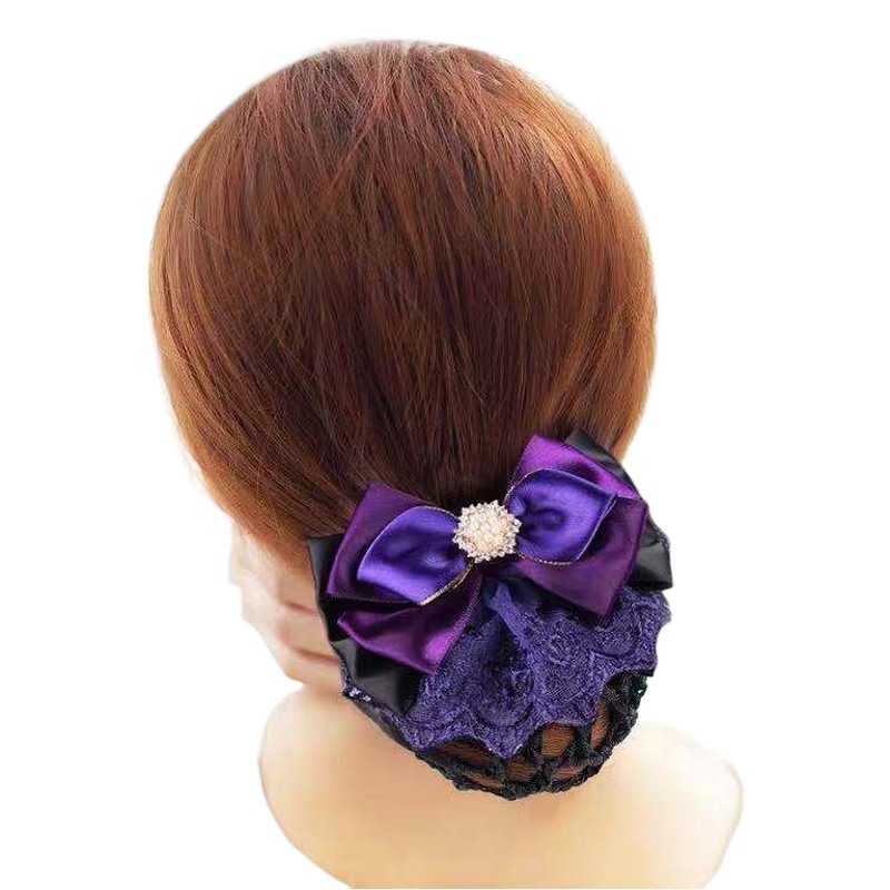 Professional Hair Accessories Korean Hair Accessories Elegant Nurse Bank Hotel Female Staff Work Hair Net Pocket Hairpin Mesh