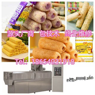 夹心米果食品生产线夹心米果设备 膨化休闲食品加工机械