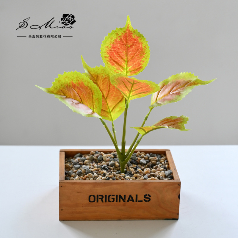 Flor artificial planta verde colgante cesta tortuga hoja pequeño bonsai flor artificial interior decoración creativa maceta artificial