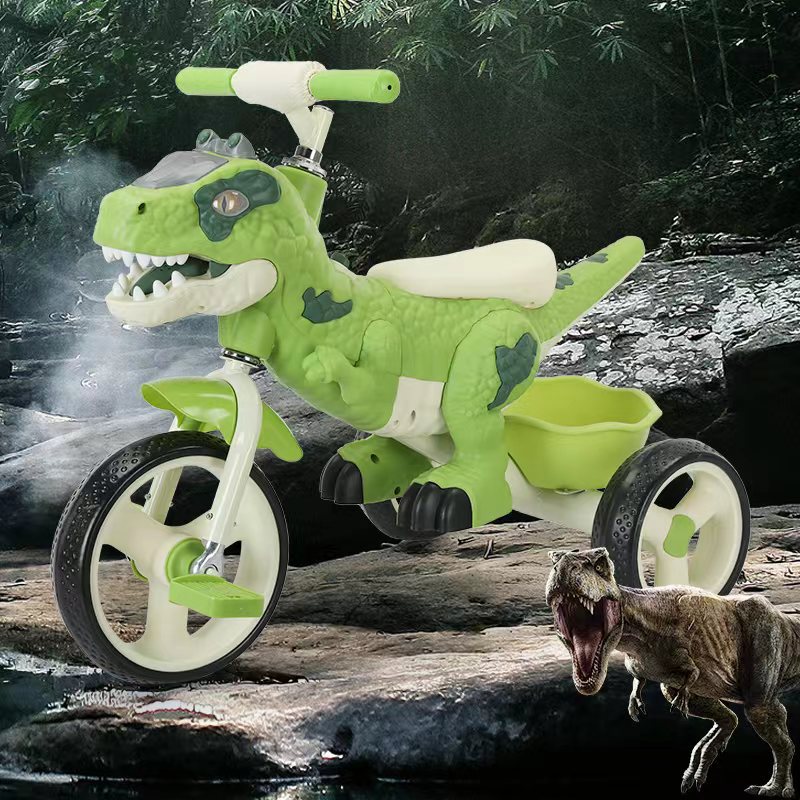 Scooter de Equilibrio de Dinosaurio para Niños de 2 a 8 Años de Metal para Bebés