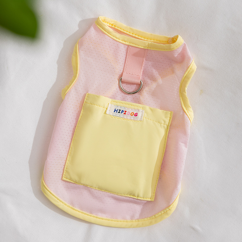 Bolsa de hielo de frutas de dibujos animados de enfriamiento de perro de verano Ropa fresca para perros pequeños y medianos Ropa para perros al aire libre de verano