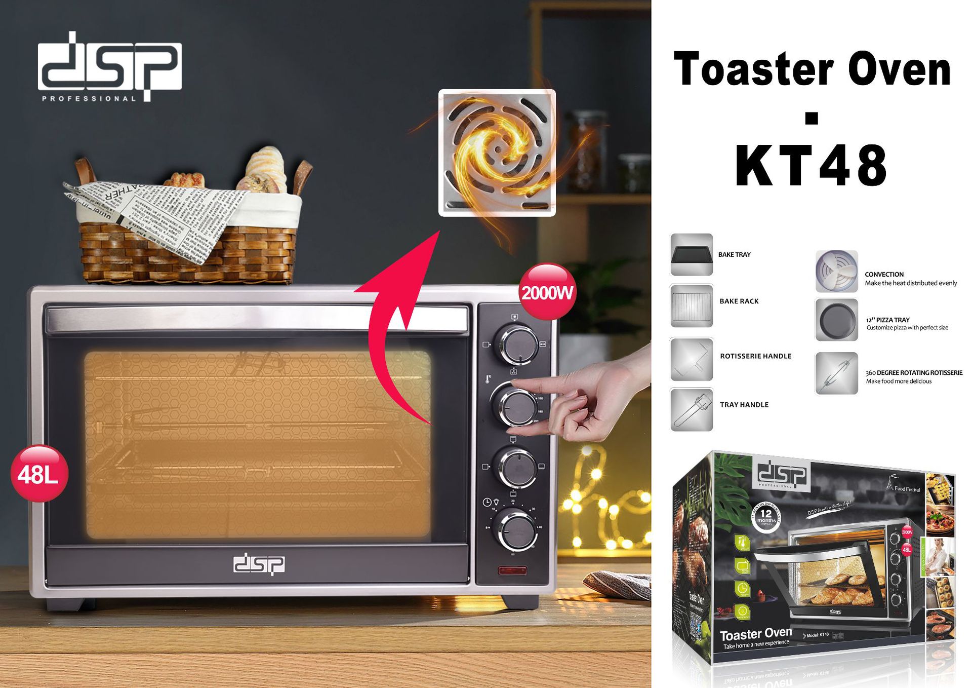 DSP Dan Song 48L Large capacity oven KT48