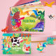 Enlightenment Early Education Sticker Book Quiet Scene Sticker Book Children's Educational Toys Repeated Paste Book Dinosaur Farm