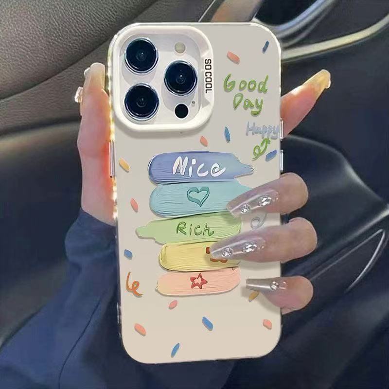Pigment Smiley Face Suitable for Apple 17Promax Phone Case Iphone15/14/13 Personalized 16Promax Trendy Pigment Smiley Face Suitable for Apple 17Promax Phone Case Iphone15/14/13 Personalized 16Promax Trendy