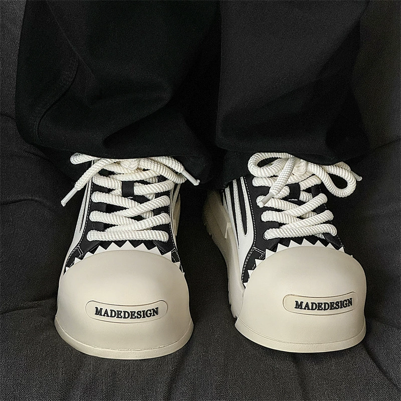 Американская большая голова хлебная обувь мужская нишу высокая улица пара повседневная доска обувь с толстой подошвы