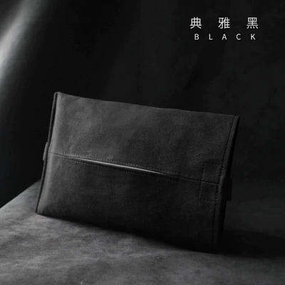 Suitable for the New Version of Model Y/Yl/3 Car Tissue Box, Hidden Tissue Box, Hanging Type (Car tissue box/set) - car-tissue-box-suede-black