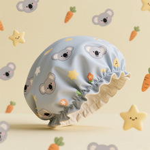 浴帽防水洗澡帽女款家用沐浴帽新款防湿头发套厨房防油烟双层