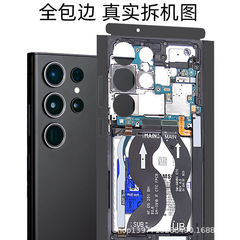 適用於三星S24+Ultra貼膜S23全包覆蓋背膜後膜偽裝拆機膜創意貼紙