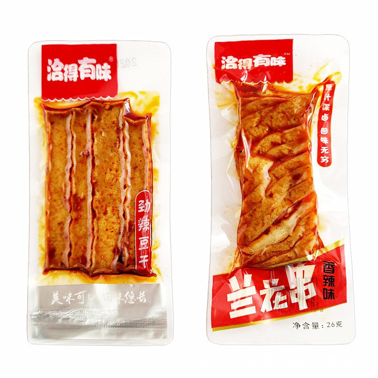 洽得有味兰花串条湖南特产麻辣小零食香辣豆干兰花串30包/盒包邮-阿里巴巴
