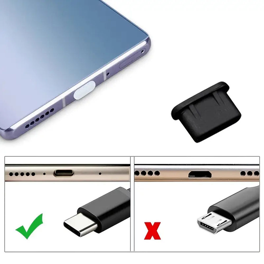 Apple USB-C için uygun Huawei Tip-C toz fişi silikon fiş şarj portu cep telefonu veri portu toz geçirmez set